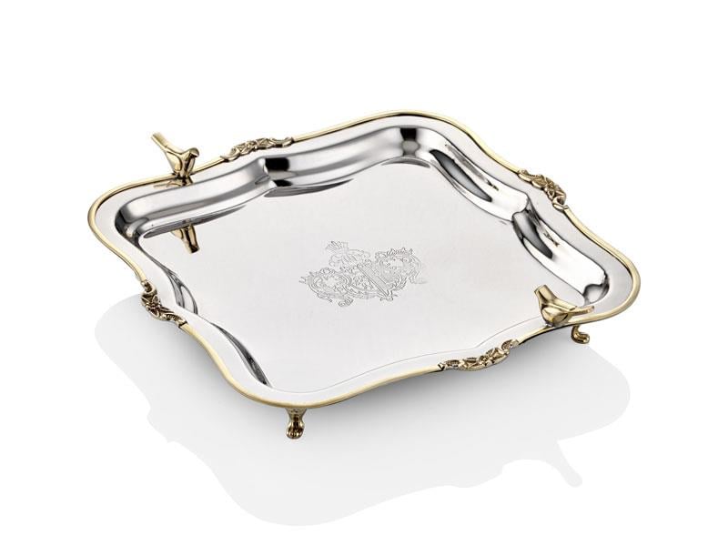 LMD BLACK PEARL KUSLU TEPSI 33X33X5 CM