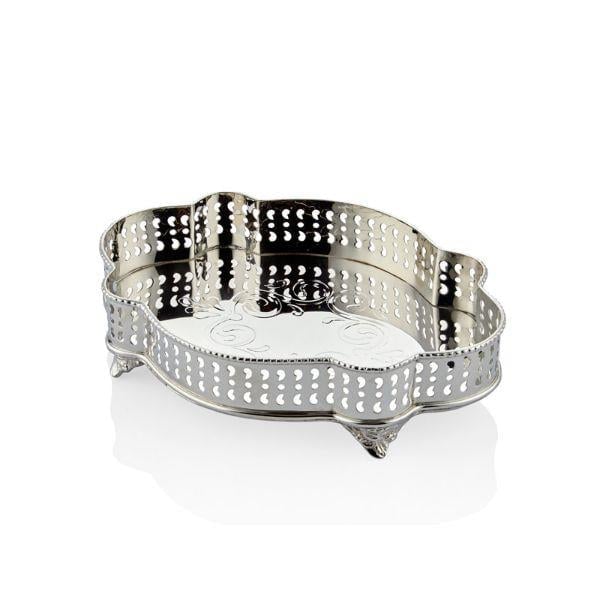 LMD COMMA GUMUS AYAKLI TEPSI 25X18X6 CM