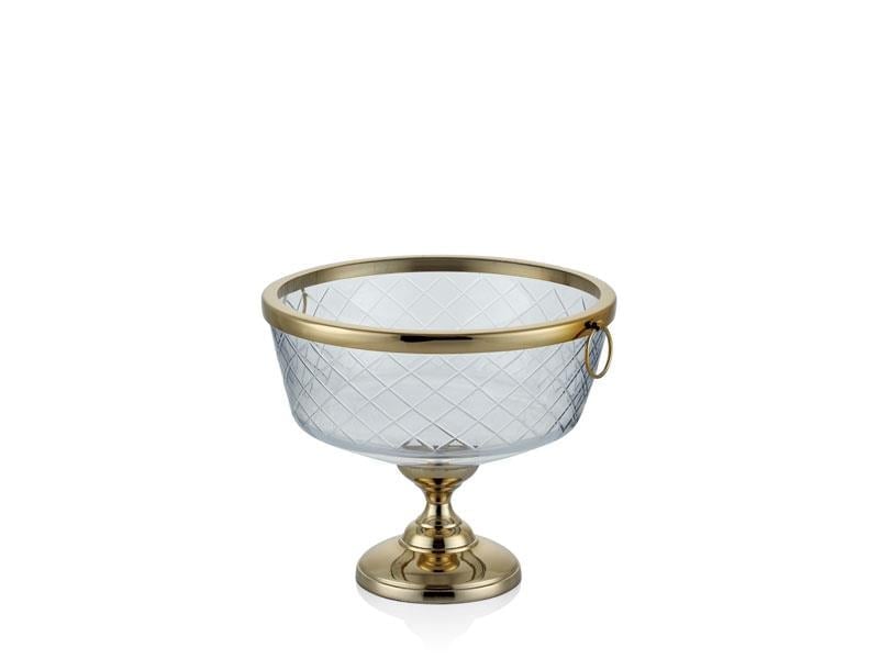 LMD DC AYAKLI KULPLU MEYVELIK GOLD 25X24X21 CM