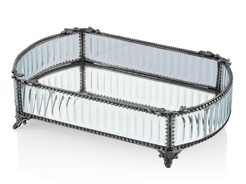 LMD DEKORATİF TEPSİ SILVER 30*19*7 CM