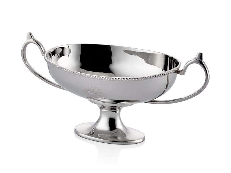 LMD ENGRAVE OVAL GUMUS ŞEKERLİK 14X12X12,5 CM