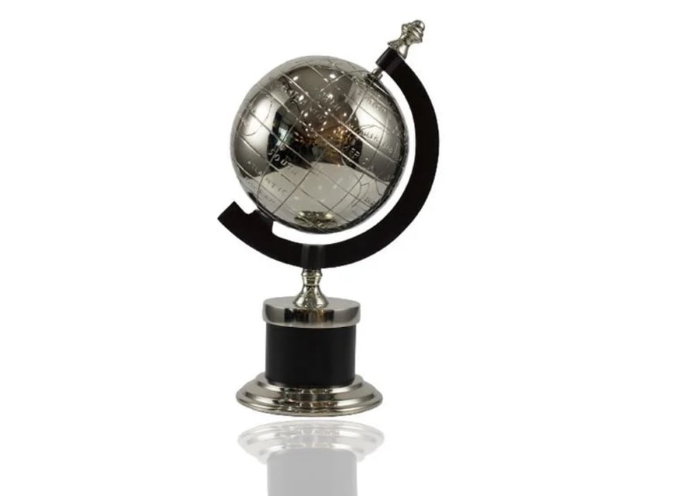 LMD GLOBE ROW GÜMÜŞ BRONZ DEKOR 18,5X15X32 CM