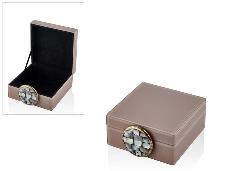 LMD GREY LILAC SMALL SQUARE BOX 16X16X8 CM
