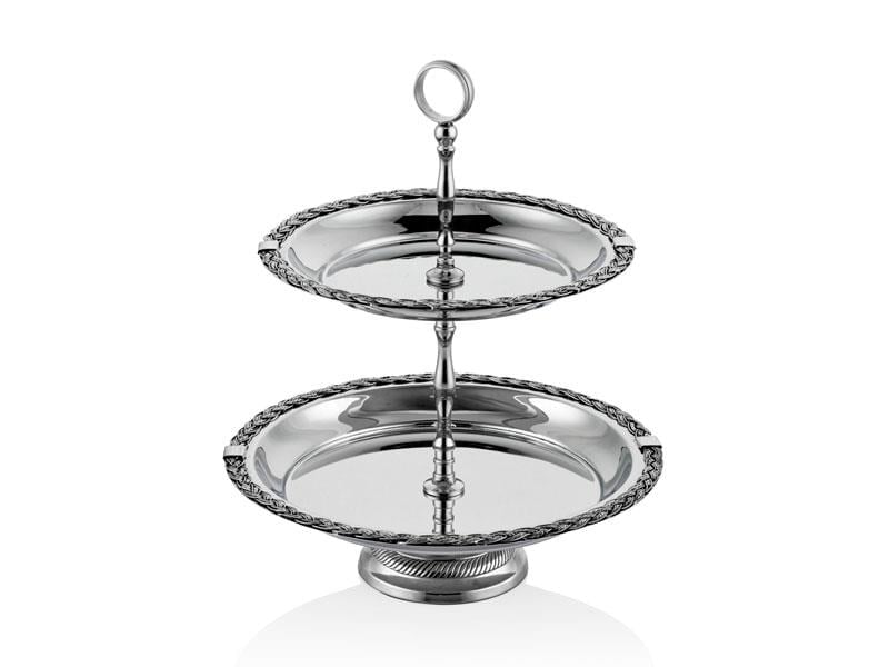 LMD HALATLI 2LI SUNUM STANDI 26X26X26CM NICKEL