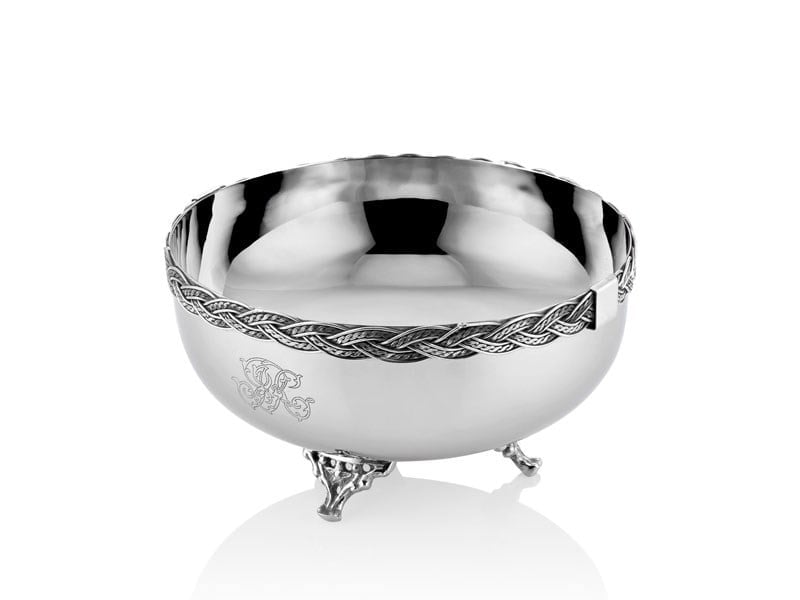 Lmd Halatlı Genıs Kucuk Boy Dekoratıf Kase 18x18x9 Cm (12) Full Nıckel