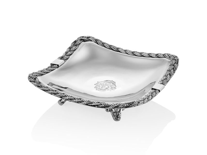 Lmd Halatlı Kucuk Boy Dekoratıf Kase 17x17x5 Cm (16) Full Nıckel