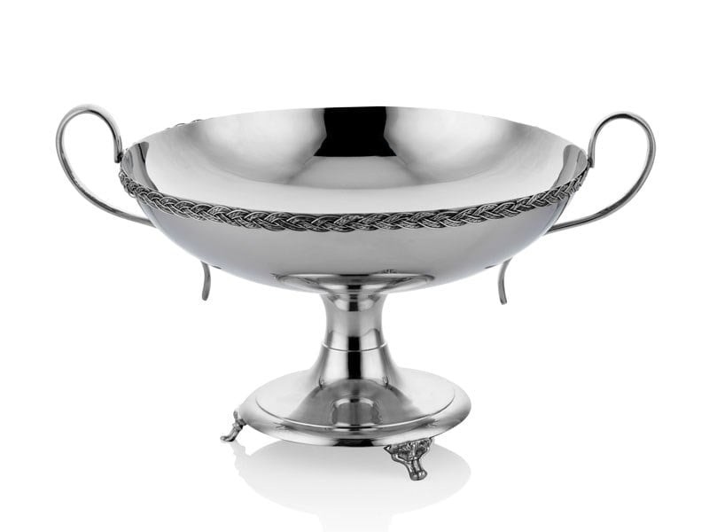 Lmd Halatlı Kulplu Kase 40x31x26,5 Cm Full Nıckel