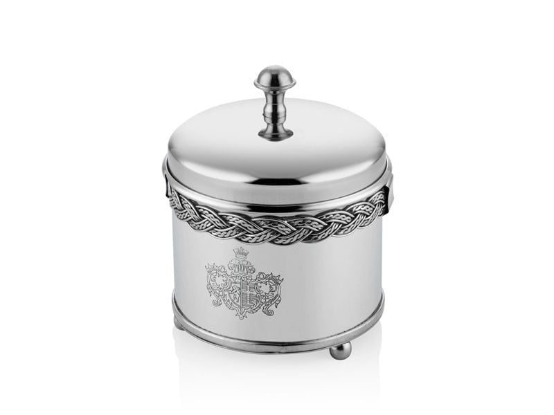 Lmd Halatlı Yuvarlak Kavanoz 11x12x16 Cm (16) Full Nıckel