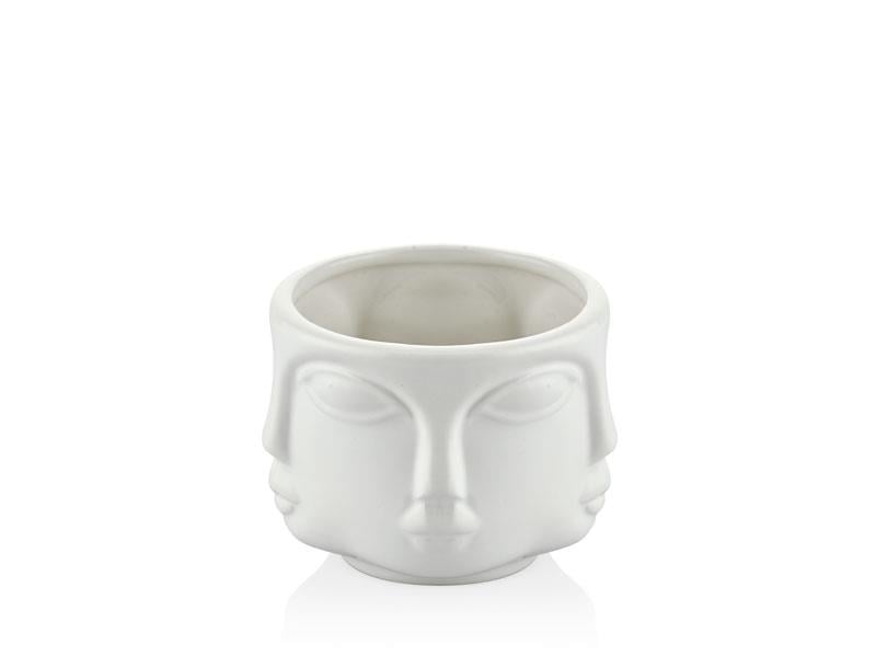 LMD HAVELKA SURATLI BEYAZ DEKORATIF KUCUK BOY 10X10X7.6 CM