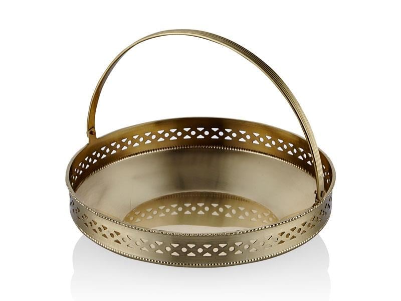 LMD JAALI KULPLU GOLD BUYUK SEKERLIK 23X23X18CM