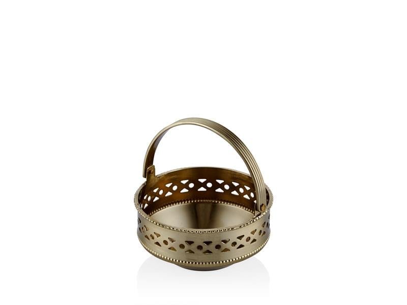 LMD JAALI KULPLU GOLD KUCUK SEKERLIK 10X10X10CM