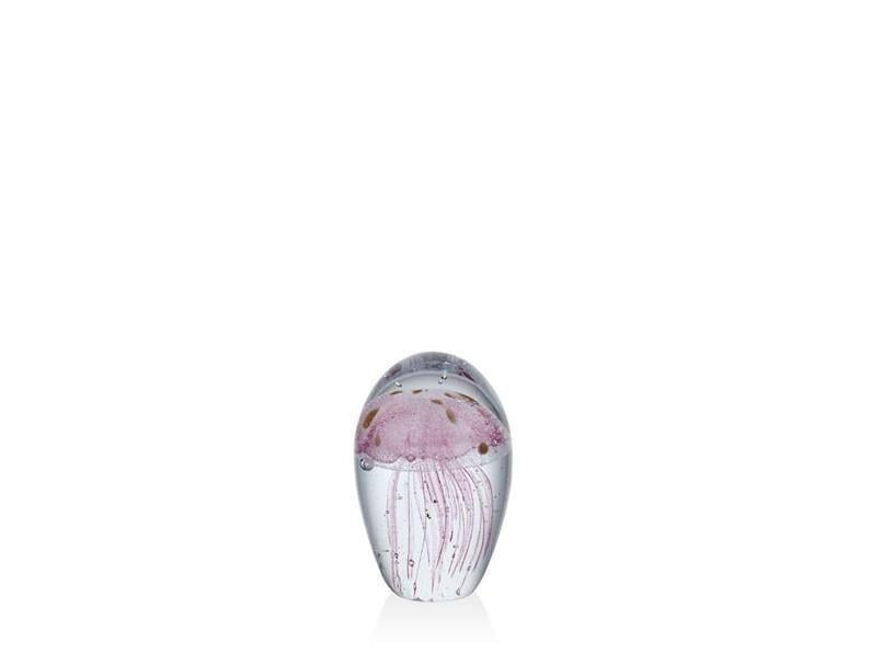 LMD JELLYFISH LIGHT PINK  GLASS DECOR 5,5X5,5X8CM