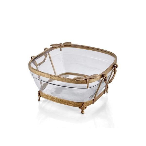 LMD KULPLU DEKORATİF KASE ANTIK GOLD