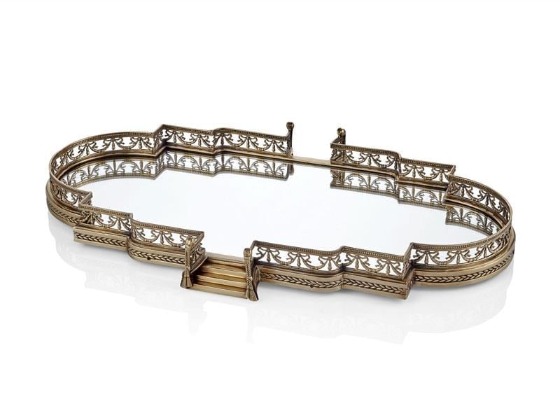 LMD MERDİVENLİ ALTIN RENK AYNALI JARDANYER 70X43X7,5