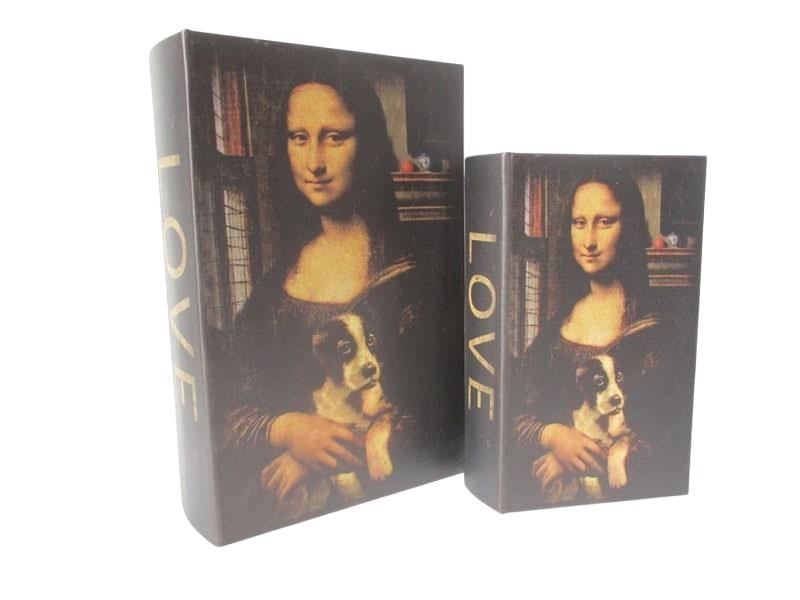 LMD MONA LISA 2LI KITAP KUTU SETI 27X18  21X13CM