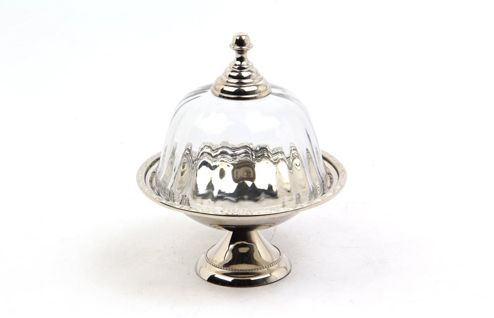 Lmd Optık Cam Kapaklı Ayaklı Mını Nıkel Stand 13,8x13,8x16,5 Cm
