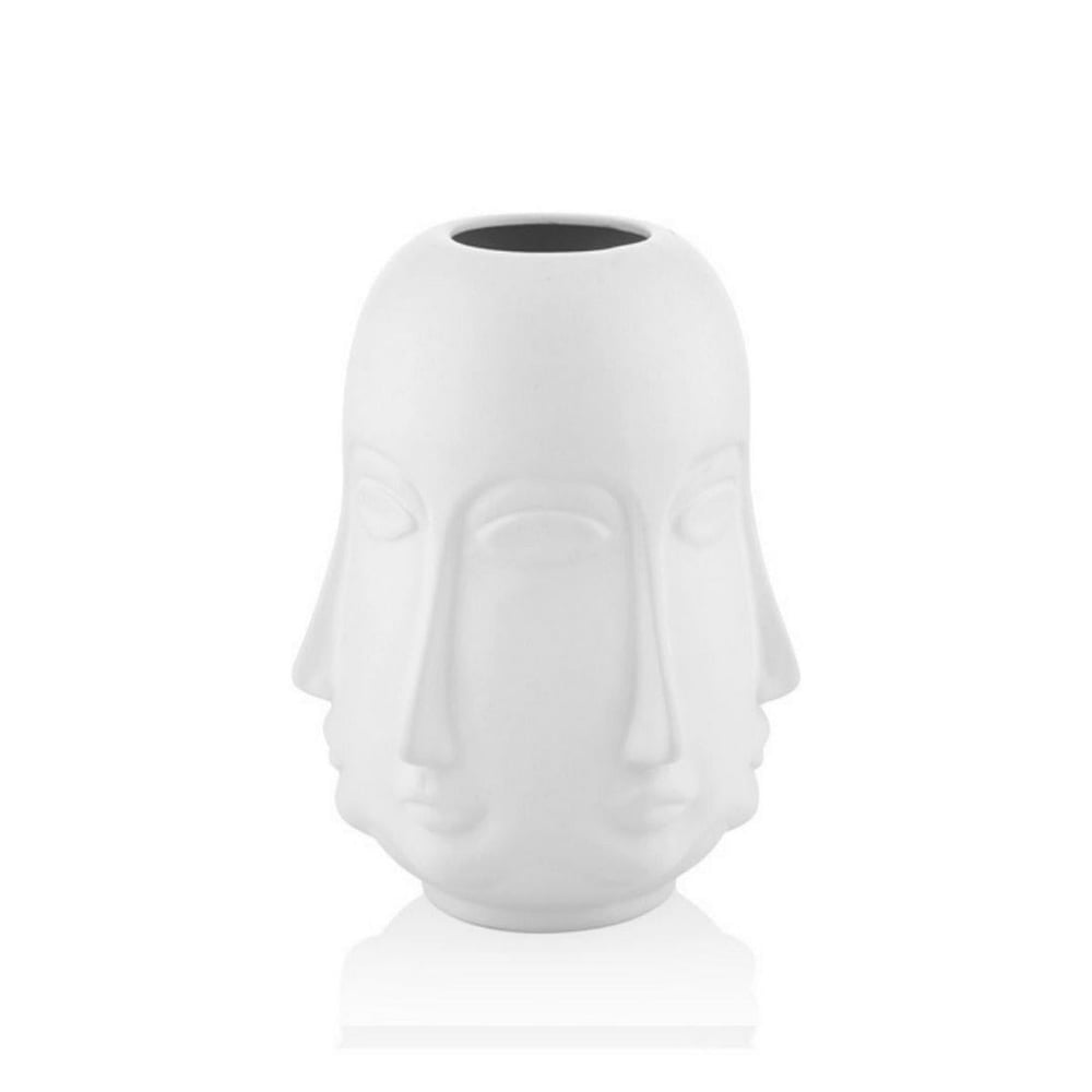 LMD VIPASSI  25.6 CM MAT BEYAZ BUDDHA  VAZO