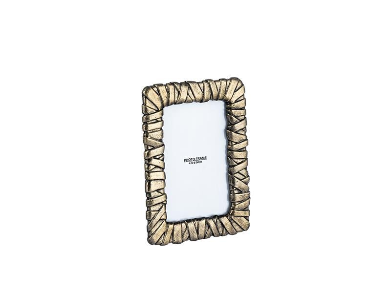 LMD WRAP COLLECTION ANTIQUE BRASS SMALL PHOTO FRAME 14X19CM