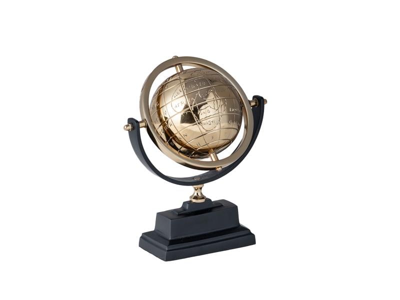 LMDR GLOBE BLACK CHAMPAGNE GOLD 10,5X17,5X22,5 CM