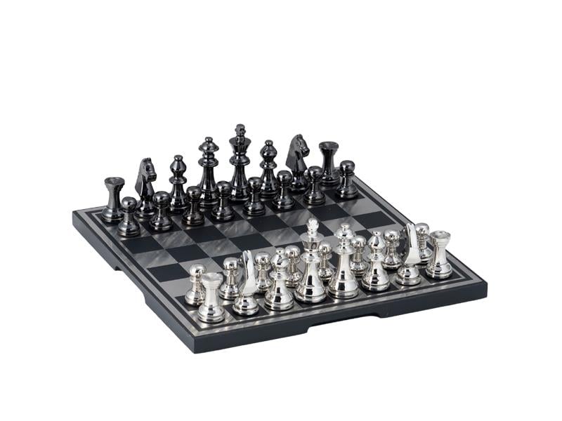 LMDR ST BLACK NICKEL CHESS 31X31X10 CM