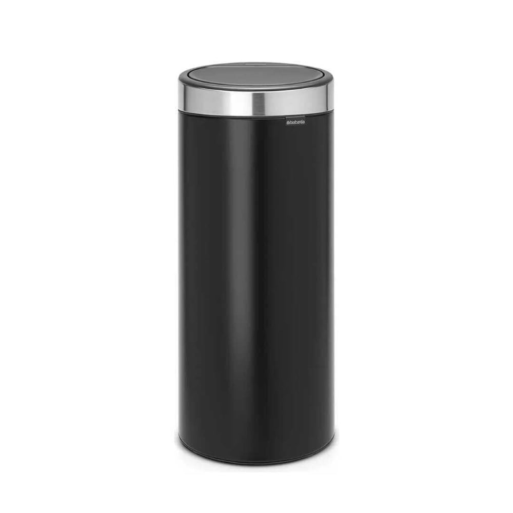 Matt Black Çelik Halkalı New Dokunmatik Çöp Kovası 30 L