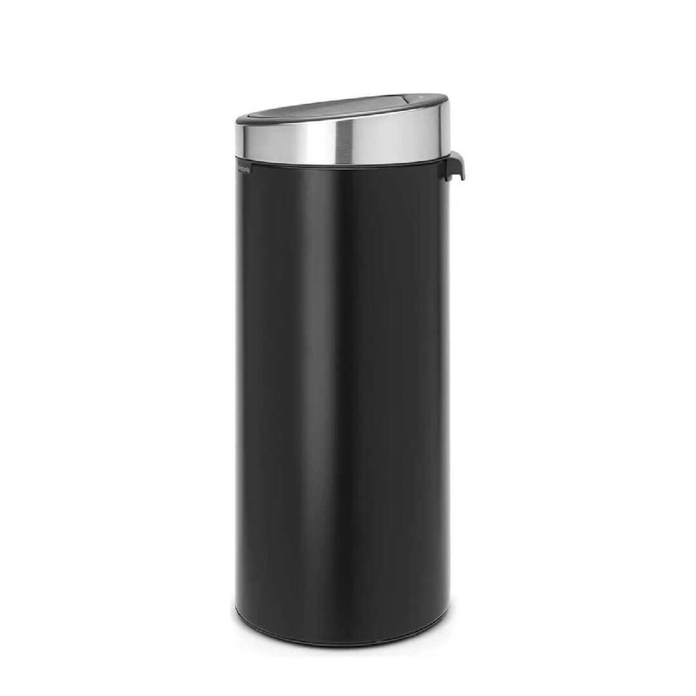 Matt Black Çelik Halkalı New Dokunmatik Çöp Kovası 30 L