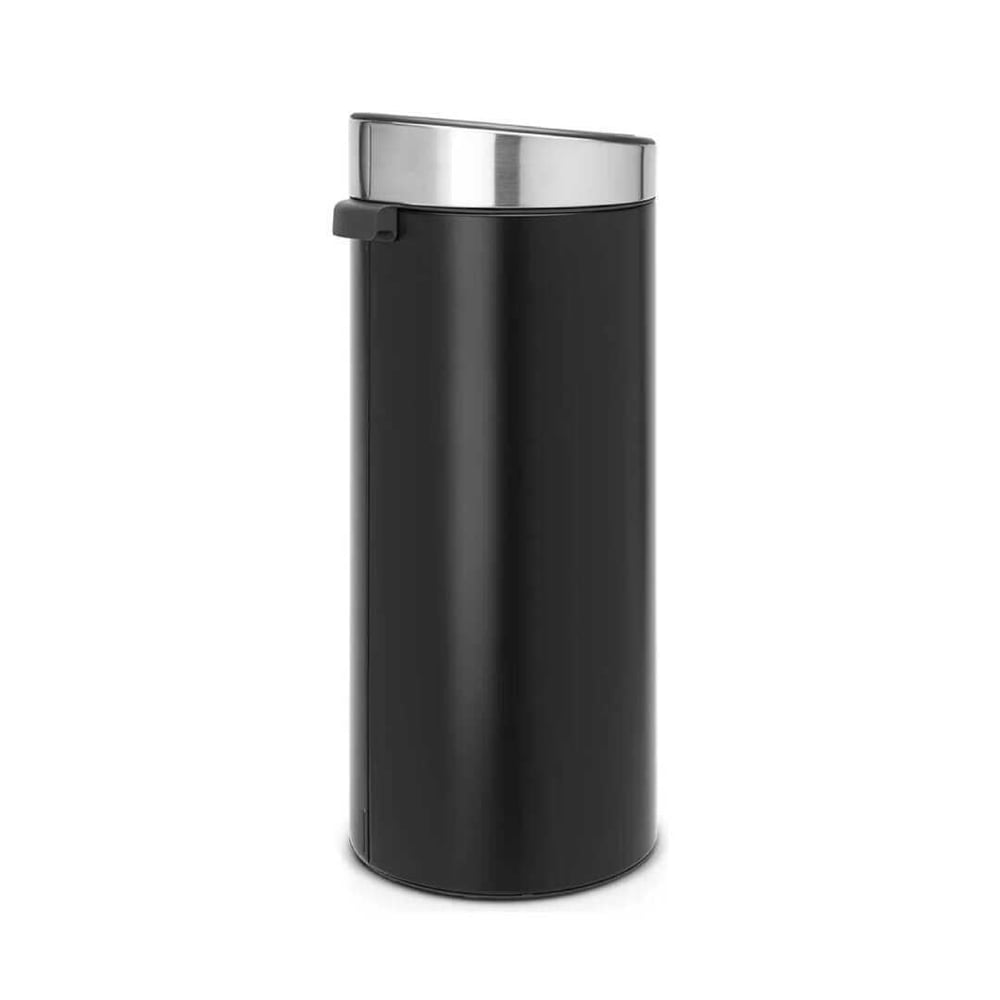 Matt Black Çelik Halkalı New Dokunmatik Çöp Kovası 30 L