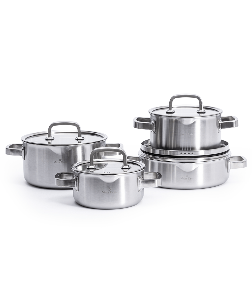 Maxx Doria Steel Forge 8 Parça Tencere Takımı Pa3028