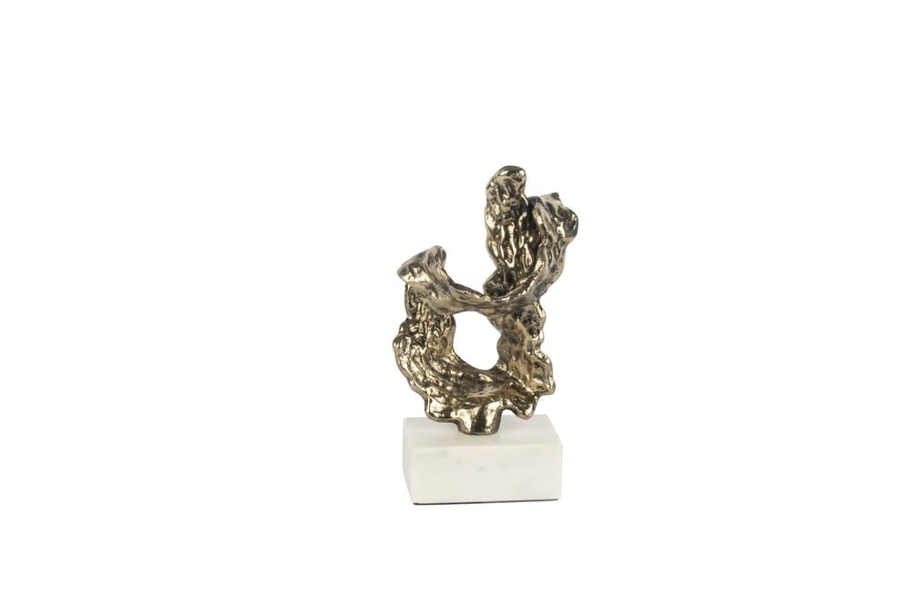 Mikasa Antik Gold Beyaz Mermer Tabanlı Obje 13x8x23cm