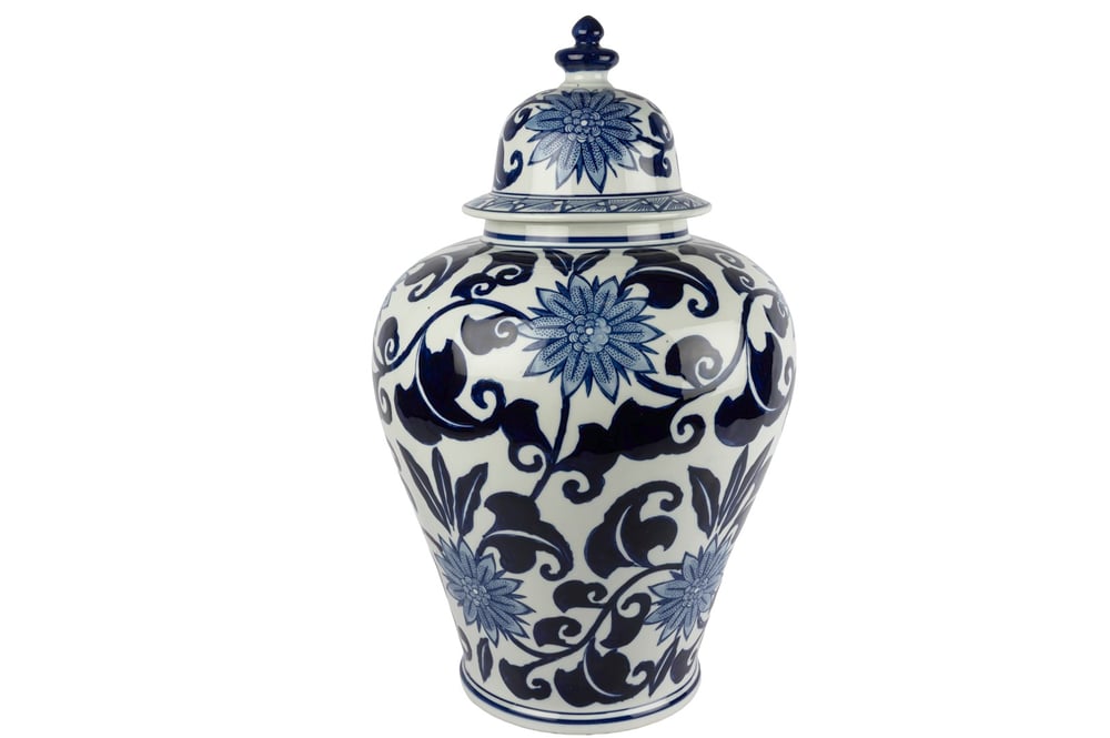 Mikasa Blue Blanc Kapaklı Küp 38x60cm