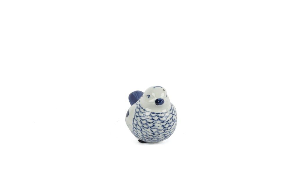 Mikasa Blue Blanc Kuş Dek Obje 17x10cm