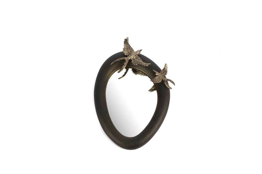 Mikasa Bronz Kırlangıç Duvar Aynası 41x26cm