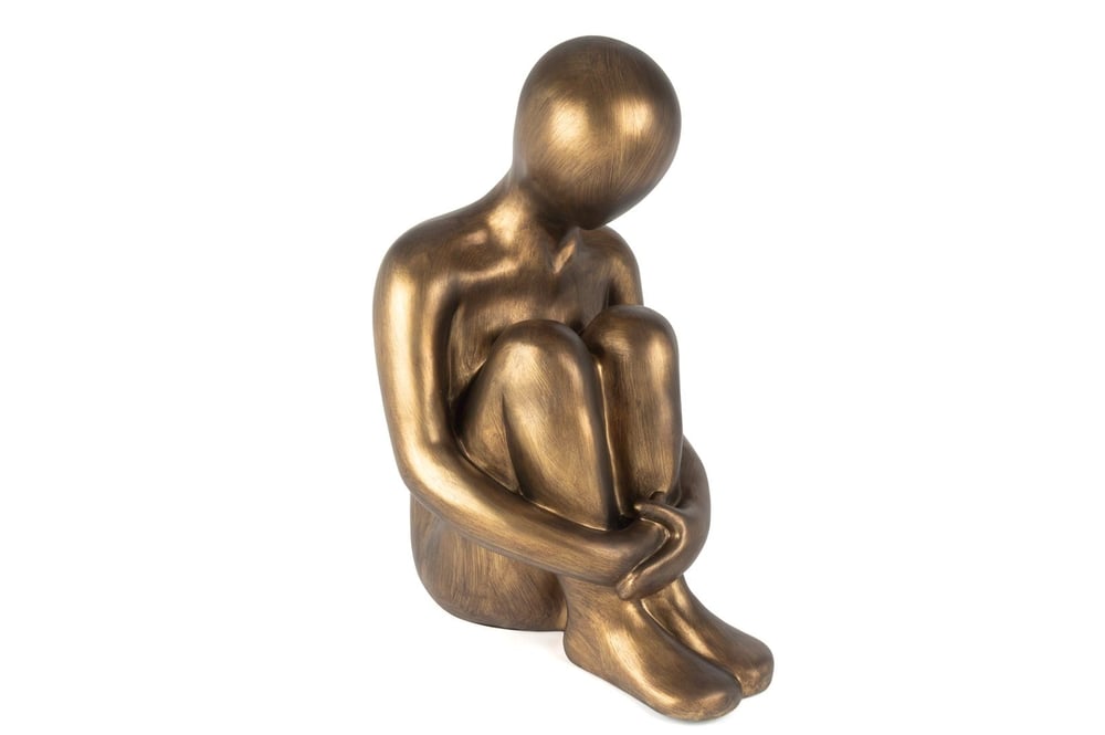 Mikasa Bronz Oturan İnsan Figürü 40x55x73cm