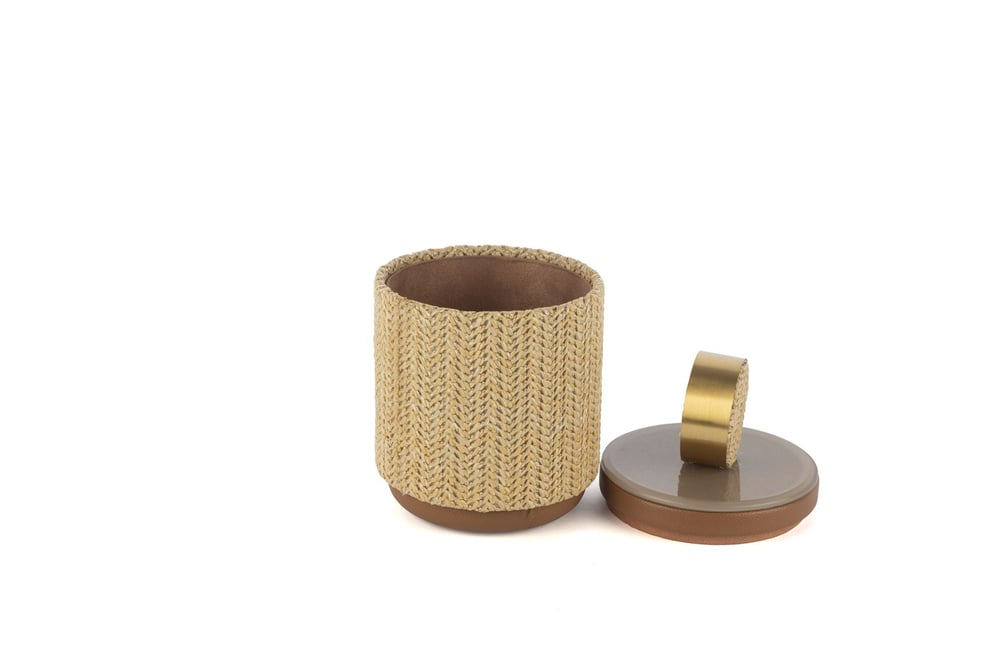 Mikasa Cappuccıno Rafya Gold Kapaklı Kutu 12x20cm