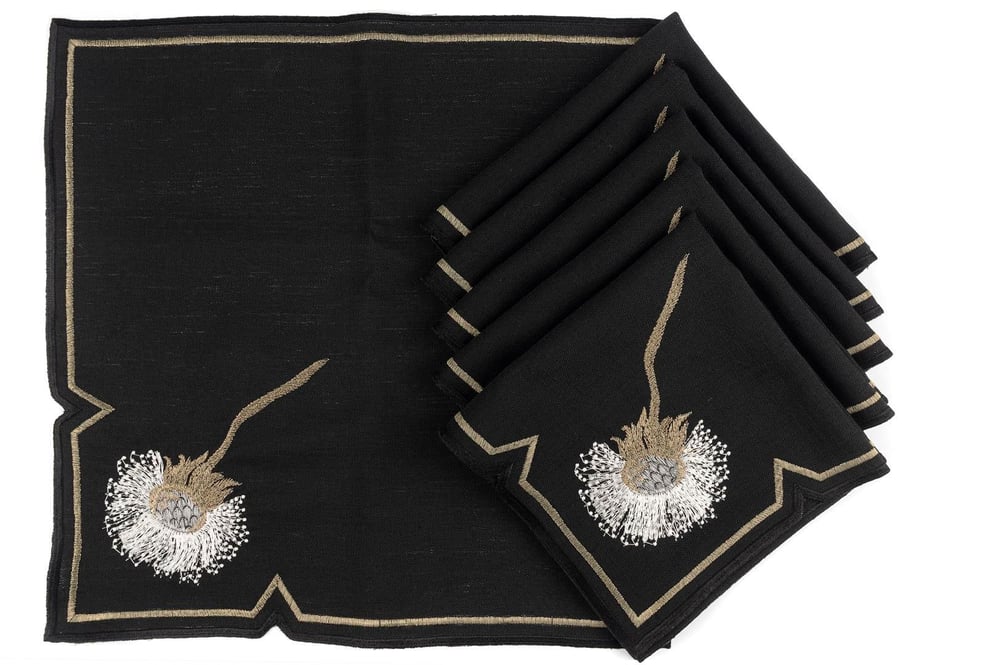 Mikasa Ella Siyah 6 Lı Peçete