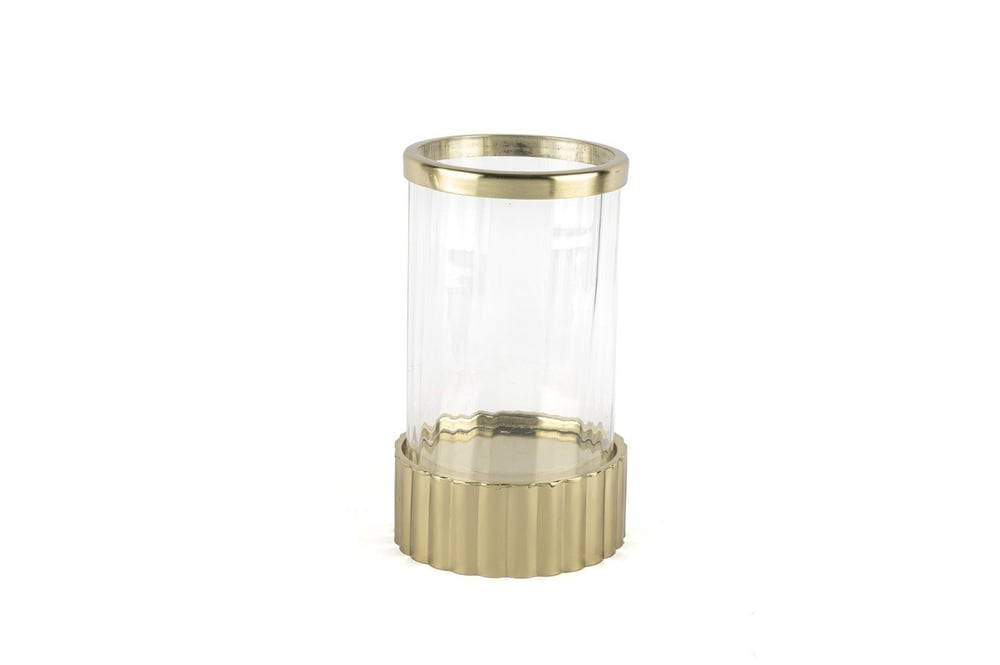 Mikasa Gold Standlı Cam Mumluk 15x24cm