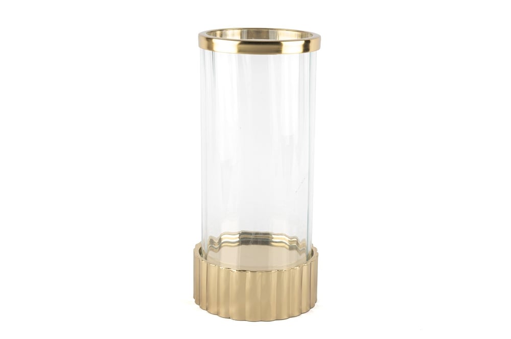 Mikasa Gold Standlı Cam Mumluk 15x31cm