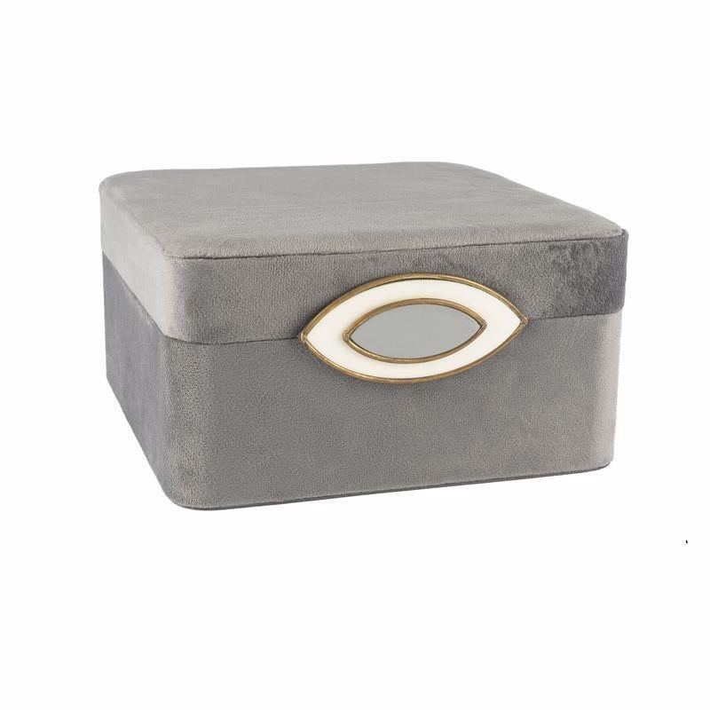 MİKASA GRİ GOLD KADİFE TAKI KUTUSU 21X21X11 CM