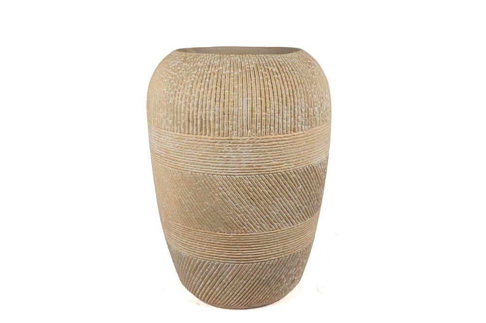 Mikasa Krem Beton Dokulu Saksı 52x75cm