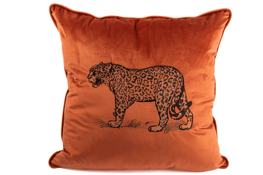 Mikasa Leopar Nakışlı Turuncu 55x55 Yastık