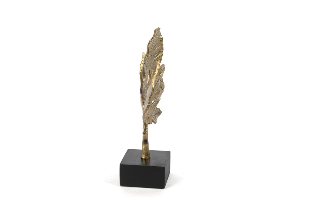 Mikasa Mermer Ayaklı Gold 2li Yaprak 34x27cm