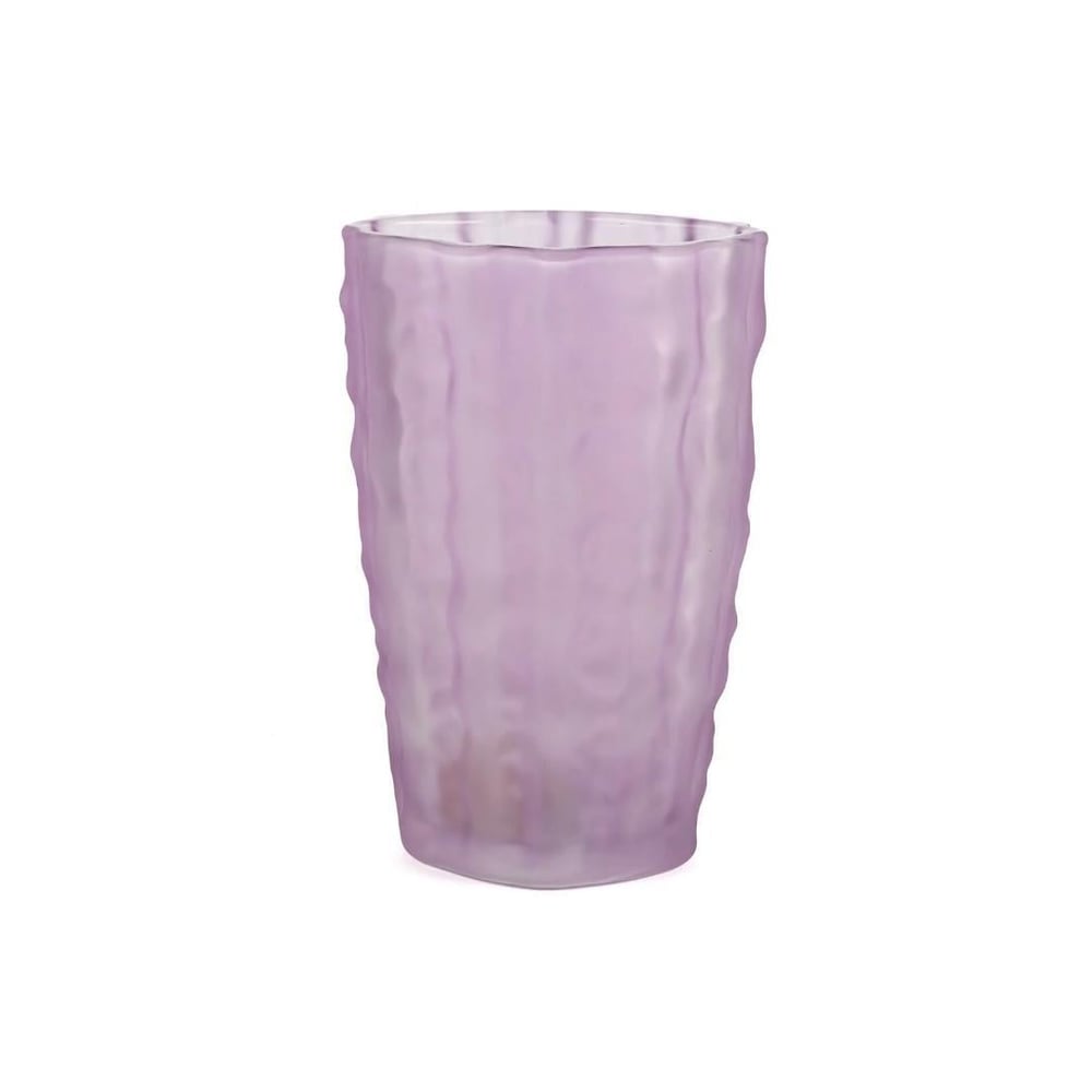 MİKASA Mor Buzlu Cam Vazo 18x13x29cm