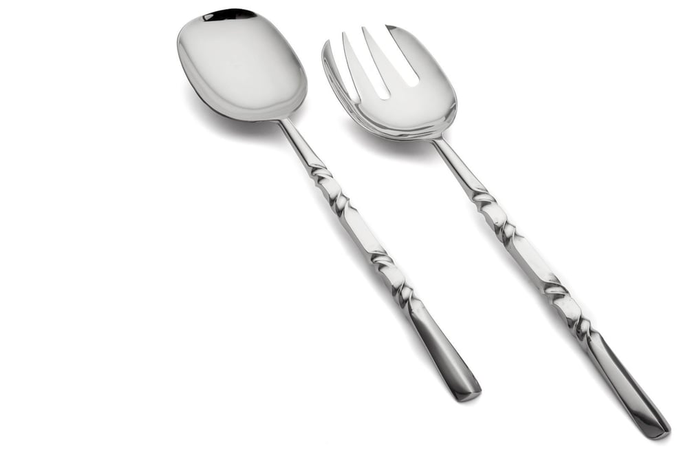 mikasa Natty Gümüş 2li Salata Servis Seti