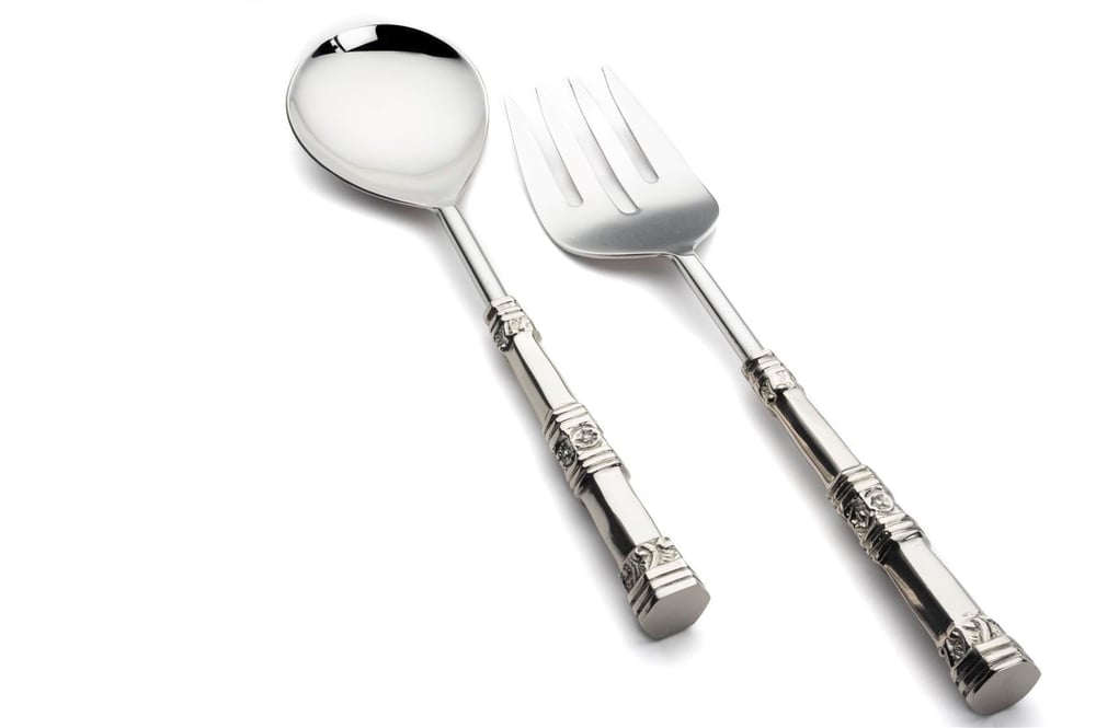 mikasa Shay Gümüş 2li Salata Servis Seti