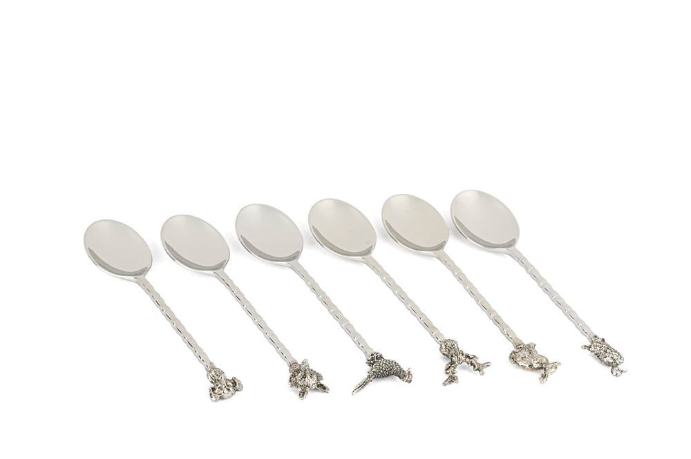 Mikasa Silver 6lı Hayvan Figürlü Çay Kaşığı