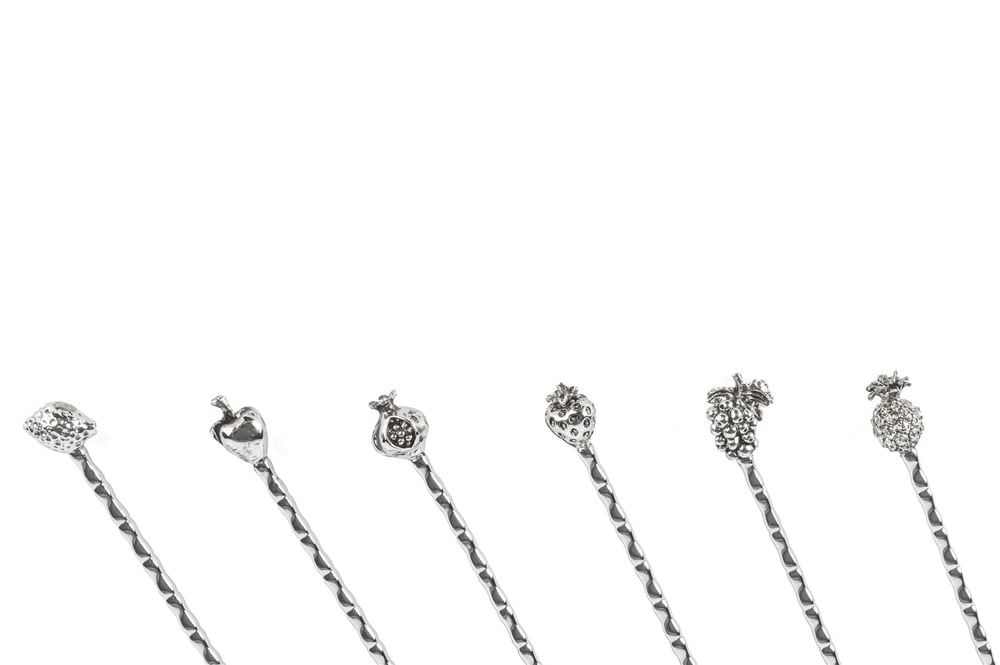 Mikasa Silver 6lı Meyve Figürlü Çay Kaşığı