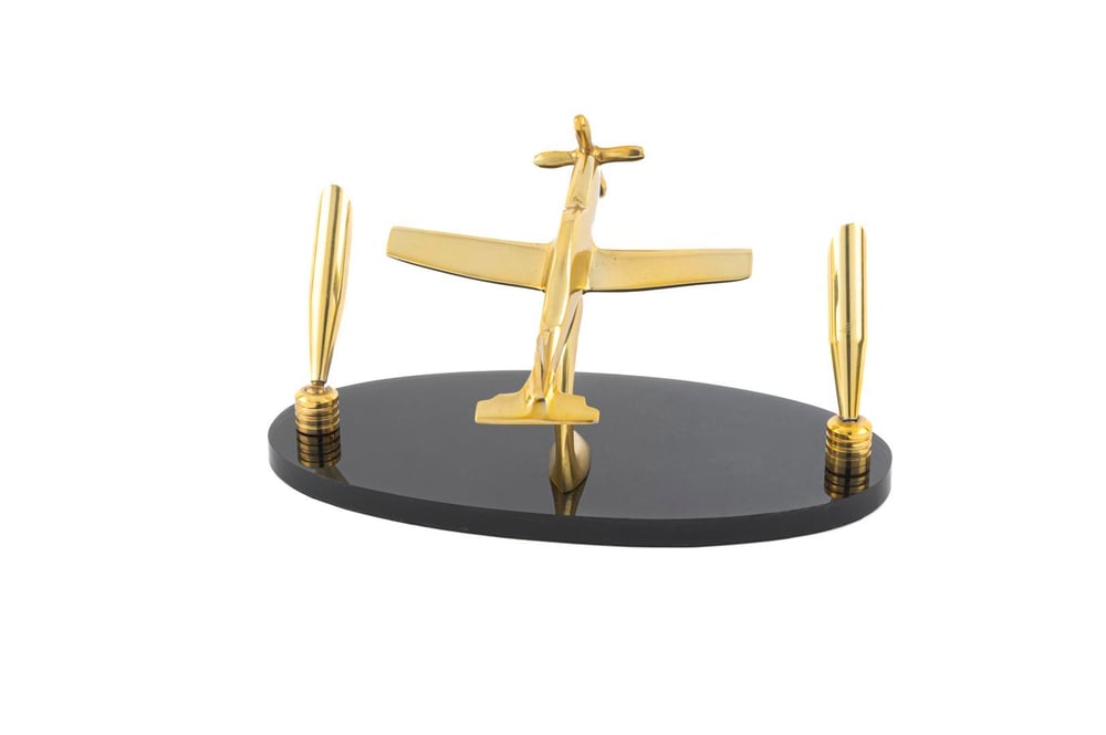 Mikasa Siyah Gold Uçak Dek Kalem Standı 20X10X11Cm