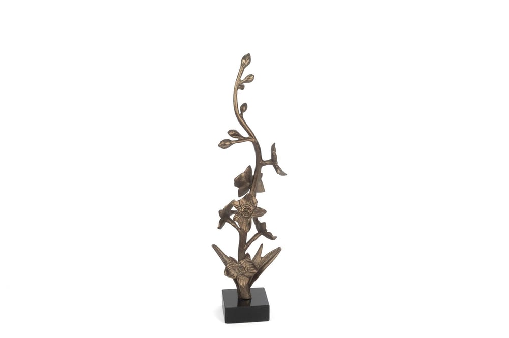 Mikasa Smoke Bronze Dek Çiçek Dalı Obje 13x48cm
