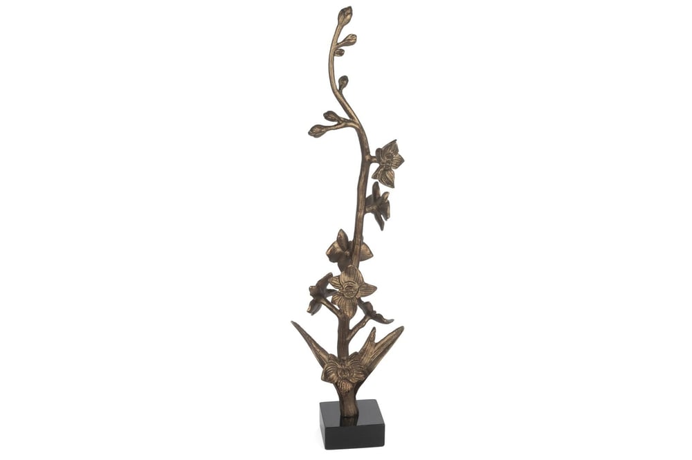 Mikasa Smoke Bronze Dek Çiçek Dalı Obje 15x57cm