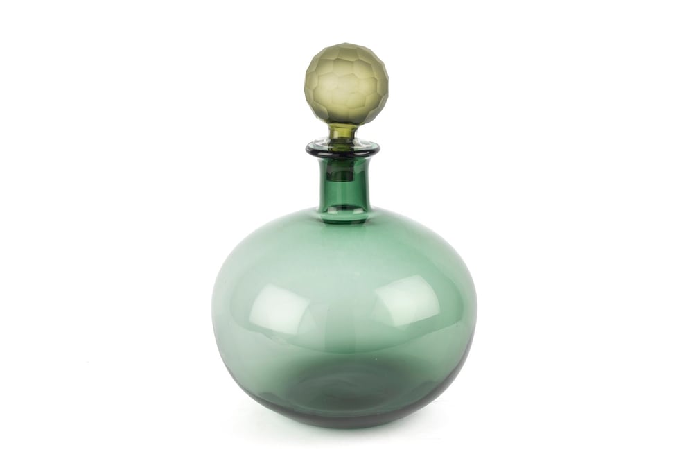 Mikasa Virella Yeşil Cam Kapaklı Vazo 26x36cm